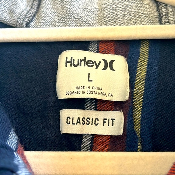 Hurley stripped hooded button down - Picture 2 of 3